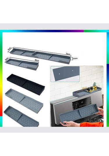 Bosphorusboutique02 Suntek Mutfak Manyetik Raf, Ocak Üzeri Organizasyon Siyah Diğer