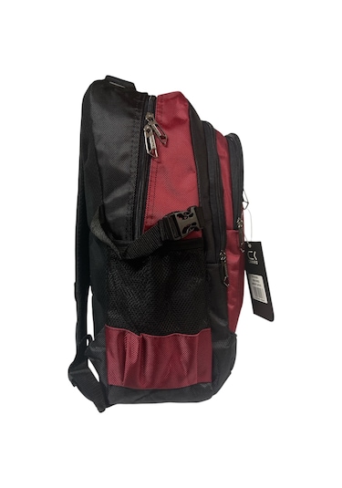 Büyük Su Geçirmeyen Kalın Kumaş Ortopedik Üç Bölmeli Okul Gezi Seyahat Kamp Sırt Çantası 32cmx47cm Kırmızı
