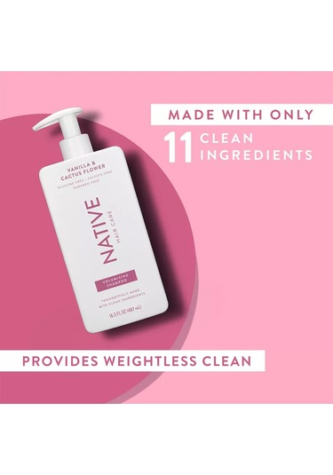 Native Vanilla & Cactus Flower Hacimlendirici Şampuan 487ml Tüm Saç Tipleri