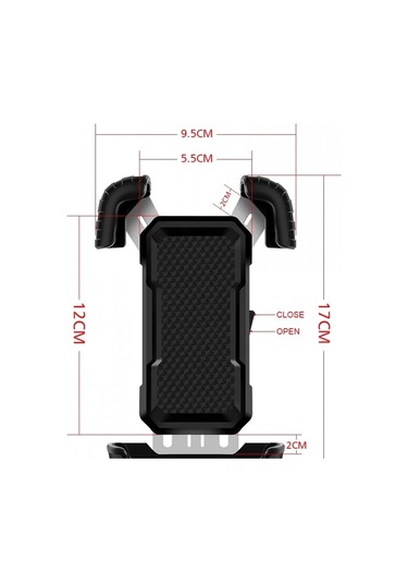 360 Derece Ayarlanabilen Gidon Bağlantılı Bisiklet Motosiklet İçin Abs 4-7.8 İnç Telefon Tutucu Renkli