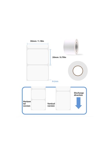 310 Adet Termal Etiket 30x20mm Kaiyi