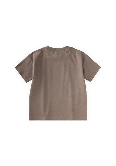 Cigit Slogan Baskılı T-shirt 2-10 Yaş Vizon