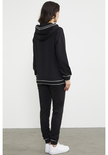 Nakış Detaylı Jogger Eşofman Takım - Siyah 001
