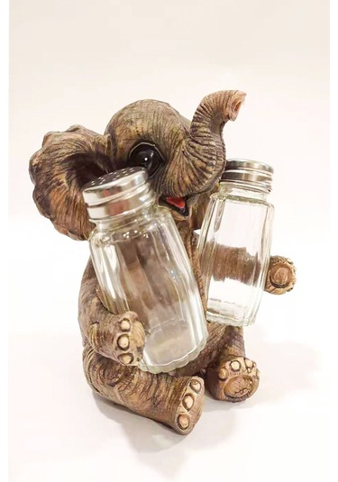 Sevimli Fil Tasarım Dekoratif Büyük Tuzluk Biblo