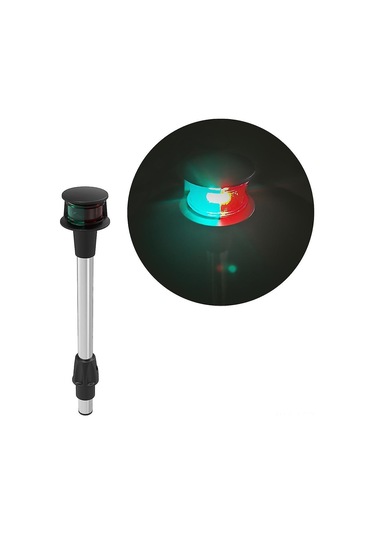 Yifomall 12 İnç Metal Gemi Navigasyon Işığı, 12vdc Çift Renkli Yeşil-kırmızı , 1nm Görünürlük, Ip65 Su Geçirmez, 3 Pin Bağlantı