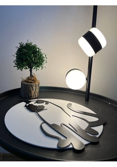 Kedi Desen Lazer Kesim Metal Tablo