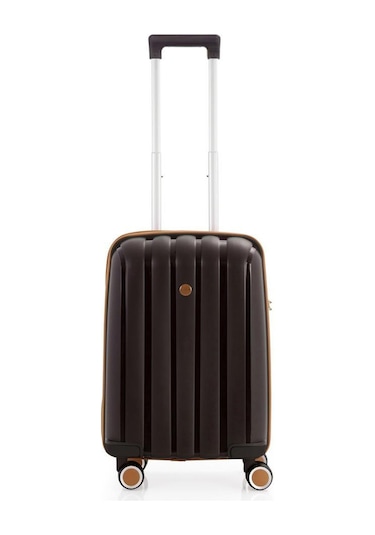 Mçs Bavul Büyük Ve Kabin 2li Set Silikon Valiz V305 Kahve/şamp Kahverengi