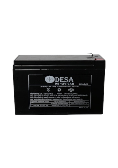 Tse Belgeli Desa 12v 9ah - 12v 9a Bakımsız Kuru Akü