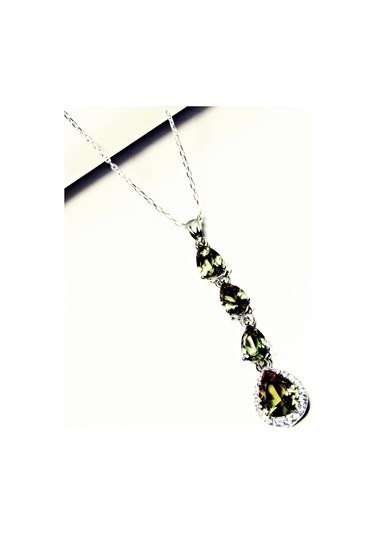 Gümüş Zultanit Damla Taşlı Kadın Kolye