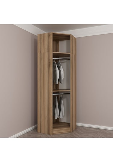 Minar Kale 1 Kapaklı Köşe Dolap + Yüklük Dore 235cm