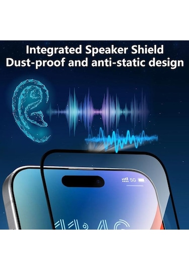 Joyroom Apple Uyumlu iPhone 16 Pro Gerçek Corning Gorilla Glass Cam Ekran Koruyucu