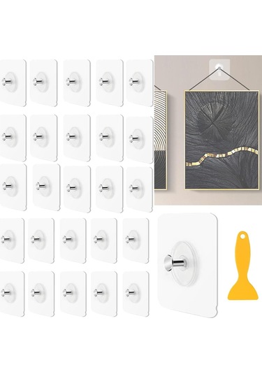 26 Adet Resim Askısı Delme Gerektirmez, Kendinden Yapışkanlı Resim Çerçevesi Askısı Duvar Montajı Askısı Resim Çerçevelerini Asmak İçin Resim Çerçevesi Kancaları, Dekoratif Çok Renkli