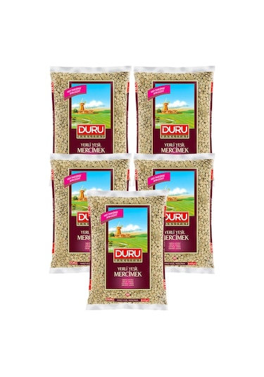 Duru Yerli Yeşil Mercimek 5 x 1 KG