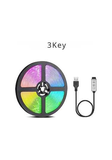 Jms Kualool App Kontrollü Ve 44key Uzaktan Kumandalı 5050rgb Led Işık Çubuğu, Müzik İle Renk Değişimi, Led Aydınlatmalar 54361204
