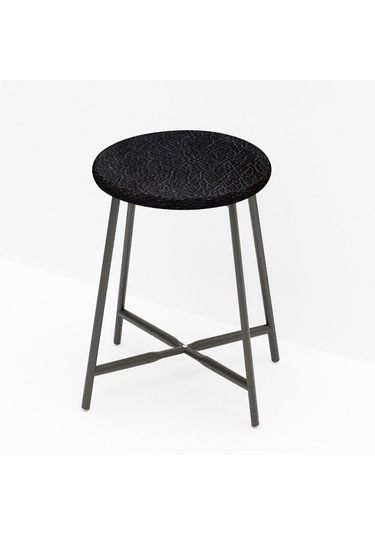 Sandalye Tabure Mutfak Sandalyesi Siyah Döşemeli 1480