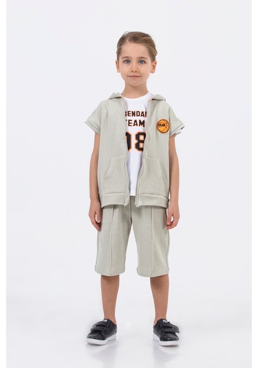 Erkek Çocuk Waffle Kumaş 3'lü Takım 001