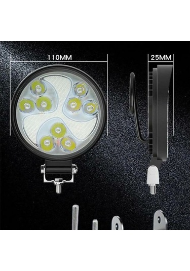 Bumerang 27W Yuvarlak Led Sis Ve Çalışma Lambası