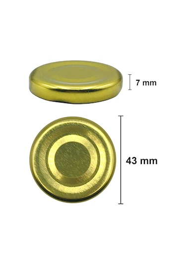 Afracam 40 Ml Metal Kapaklı Şeffaf Cam Kavanoz 25 Adet Siyah