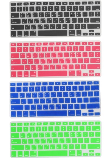 Homyl Macbook Pro 13/15 Inç Için Kore Silikon Klavye Mavi