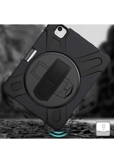 iPad Uyumlu 10. Nesil 10.9 İnç 2022 Uyumlu Kılıf Ultra Koruma Zırh Askılı Silikon Tablet Kılıfı