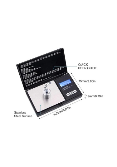 Wondernest Tartı Takı Paslanmaz Mini Hassas Gümüş Elektronik Çelik 500g/0.01g Fg Gümüş