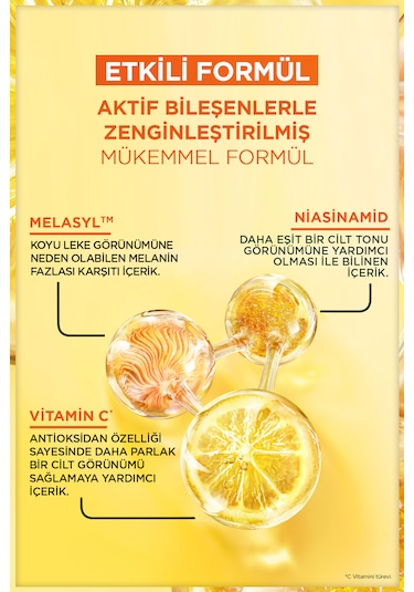 Garnier Vitamin C+ Süper Parlaklık Serumu (Niasinamid, Salisilik, Melasyl) 30 ML