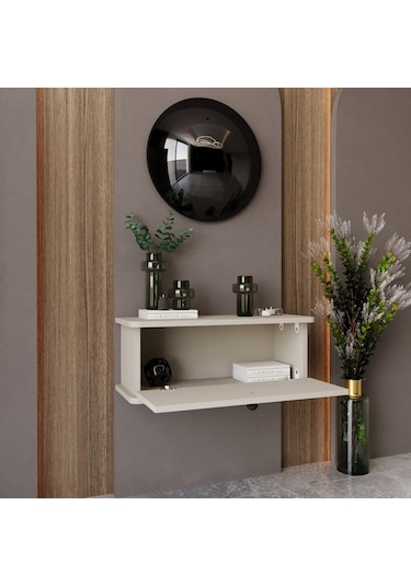 Melura Home Lunaris Dresuar %100 Mdf Kapaklı Duvara Monte Kumtaşı