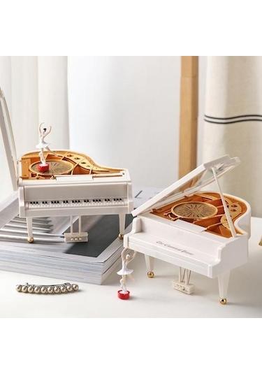 Yaratıcı Müzik Mücevher Kutusu Süs Hafif Masaüstü Dekorasyonu D