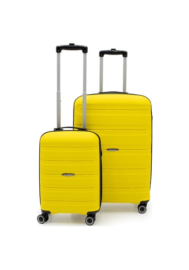 Artemis Polipropilen&kırılmaz 2'li Valiz Seti Büyük&kabin - Sarı Çok Renkli