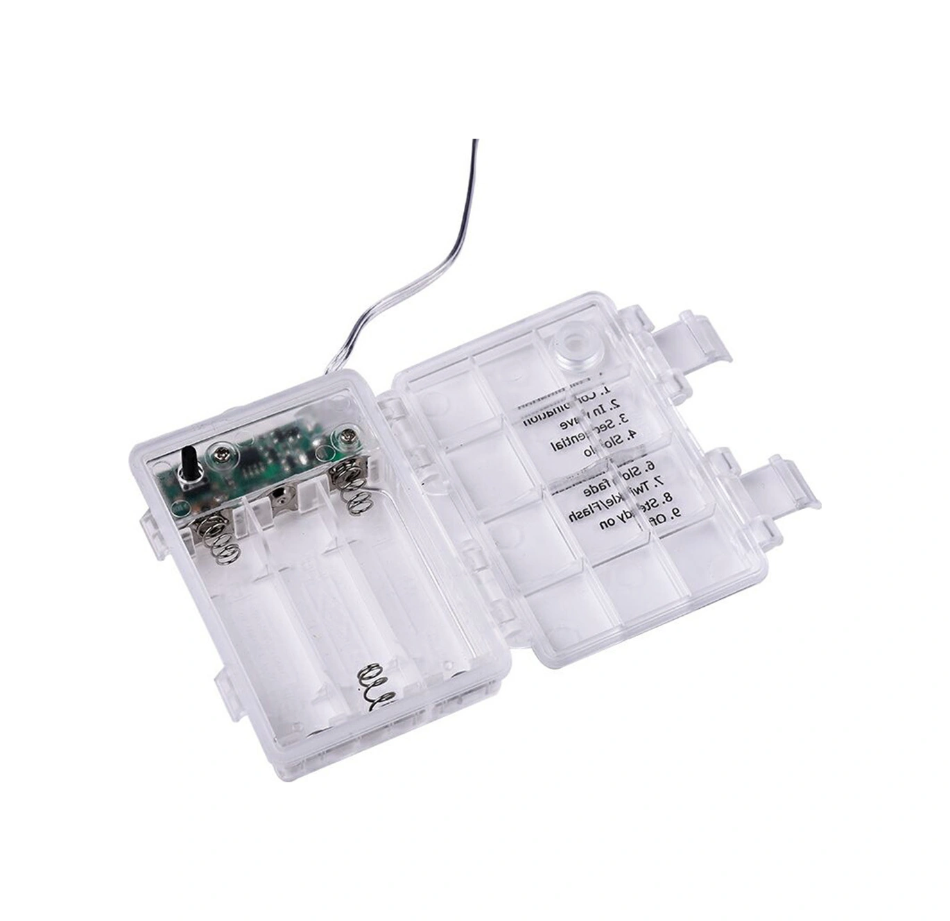 Xindoker Dışarıdaki Bahçe, Bahçe, Bayram Için 10m 100 Led Renkli Işık Zinciri - 8 Fonksiyonlu Pil Kutusuyla Dekoratif Aydınlatma Diğer