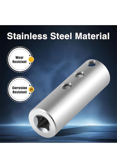 Xurunkeji Paslanmaz Çelik Römork Krikosu Elektrikli Matkap Adaptörü Ve 2 Adet 1/2 İnç Soket Adaptör Ucu, Kriko Tahrik Mili İle Uyumlu