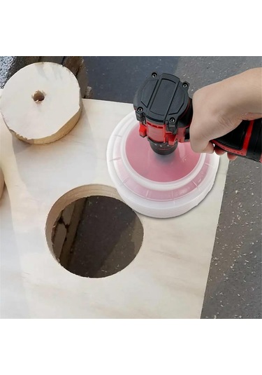 Toz Hazneli 6 İnç Delik Testeresi, 3/8 İnç Altıgen Şaftlı Mandrel Matkap Toz Haznesi