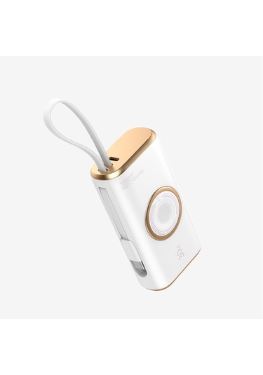 Wp16 Magpro 30w Kablosuz Şarjlı 10.000 Mah Akıllı Saat Uyumlu Pow Krem