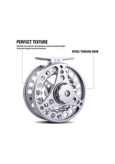 Novahub Sinek Balıkçılık Reel 5/6 Alüminyum Alaşımlı Balıkçılık Tekerlek, Tatlısu/tuzlu Su İçin, Ultra Hafif Ve Pürüzsüz Frenleme, Gümüş Renkli Olta Takımı