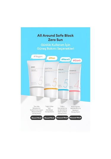 Missha All Around Safe Block Zero Vegan Sun SPF50+ Pa++++ 50 ML
