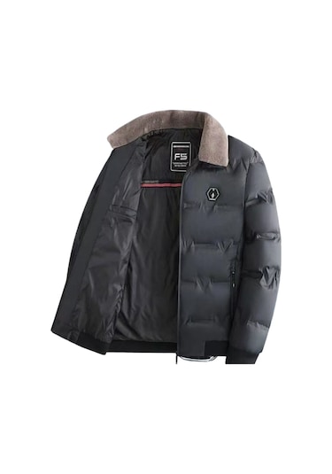 Moda Erkek Kışlık Kalın Günlük Ceket Mavi