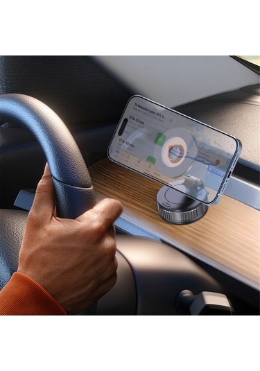 Teltree Zinc Alloy N52 Manyetik Araç Telefon Tutucu - Vakum Süpürge 360 Dönebilen, Sıcak Dayanıklı, Sarsıntıya Dayanıklı, Evrensel Uyumlu