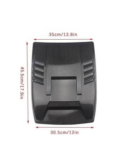 Xuweiwei Black 1 Parça Araç Motor Kapağı Hava Girişi Örtüsü Modifiye Ve Dekorasyon Aksesuarı