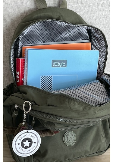 Nemo Group Sırt Çantası Haki Krinkıl Kumaş Suya Dayanıklı Haki