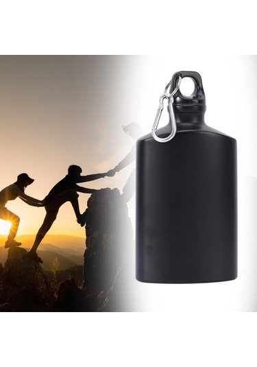 Suntek Dışarı Aktiviteleri Için Düz Su Şişesi 500ml Siyah Siyah