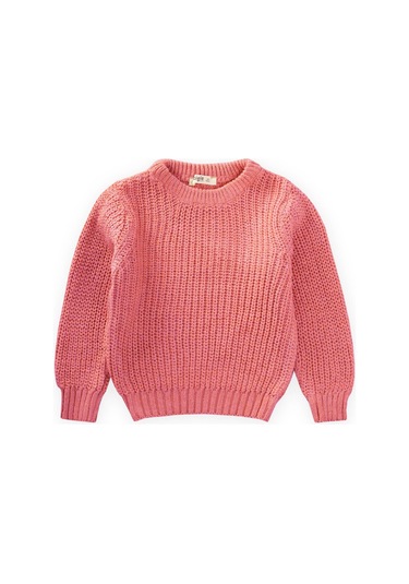 Cigit Bisiklet Yaka Selanik Triko Kazak 2-8 Yaş Somon Somon