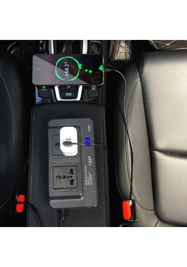 Novahub 12v 200w Inverter, Araba Ekranlı, Akıllı, Ac220v, Ab Tak, Çok Fonksiyonlu