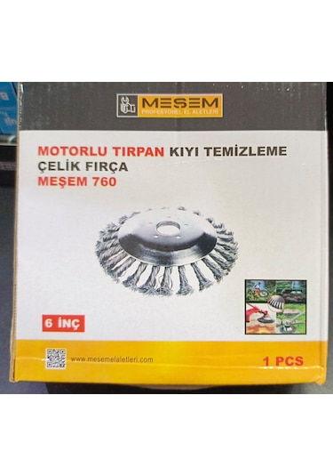 Motorlu Tırpan Kıyı Temizleme Çelik Fırça 6"