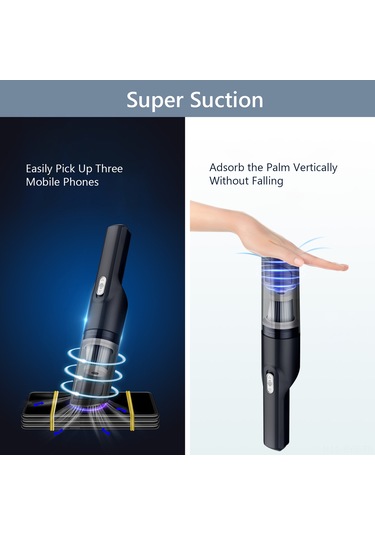 Symbee Usb Şarjlı Kablosuz El Tipi Vakum Süpürgesi - 10000pa Güçlü Emiş, 120w Taşınabilir Mini Vakum Süpürgesi