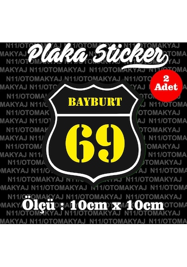 69 Bayburt İl Şehir Plaka Sticker Futbol Spor Kulüb