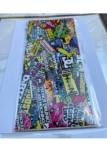 Kaplama Sticker Hellaflush Bisiklet Motor Karışık Stickr 28x13 Cm