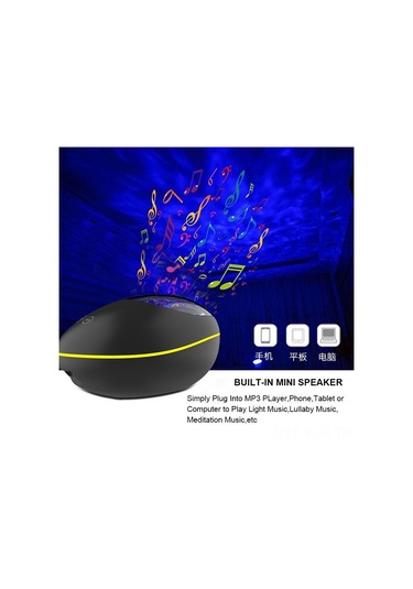 Jeehugo Siyah Usb Kumandalı 0.3w Mavi Renkli Deniz Yıldızı Işıklı Projeksiyon Lambası - Ev Dekorasyonu Ve Gündüz Kullanıma Uygun Siyah