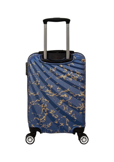 Wexta Wx-300 Baskılı Çivit Orta Boy Valiz Çivit Koyu Mavi