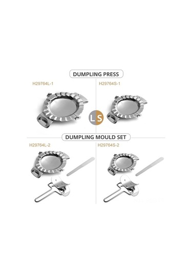 Ulzyvf 3'lü Paslanmaz Çelik Hamur Presi Seti - Mantı, Börek, Ravioli Yapımı İçin Pratik Mutfak Aleti Gümüş