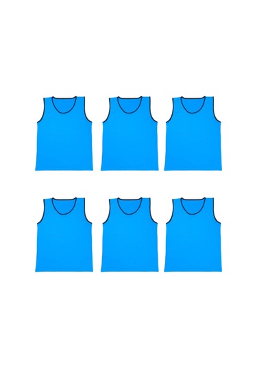 Antrenman Yeleği Yetişkin Beden 6'lı Set Bip Mavi Mavi